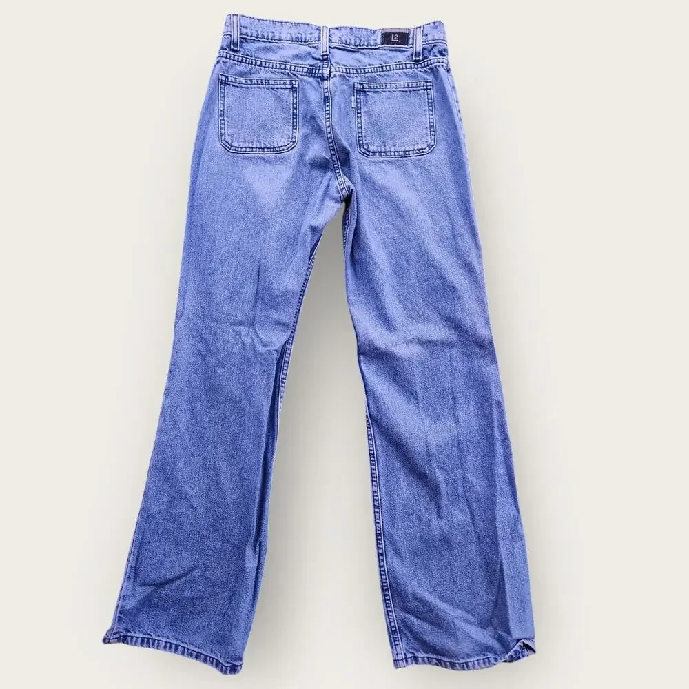 Levi's L2 Jeans Juniors Sz 9 Medium VTG Bootcut Y2K 90's Mid-rise Medium Wash - Picture 2 of 8